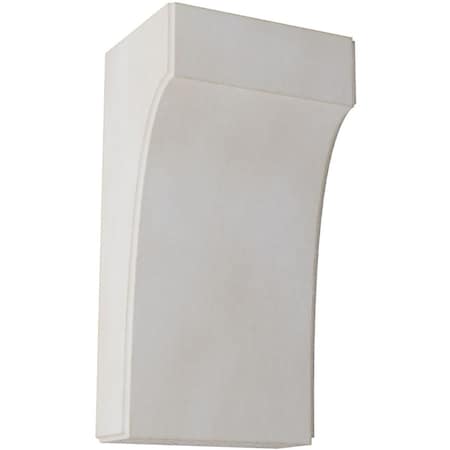 Ekena Millwork 5 1/4"W x 4"D x 10"H Clarksville Wood Vintage Decor Bracket, Chalk Dust White BKTWD05X04X10CVWH